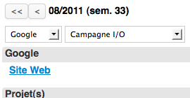 Interface de saisie des temps